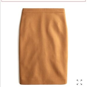 J.Crew Camel Wool Pencil Skirt